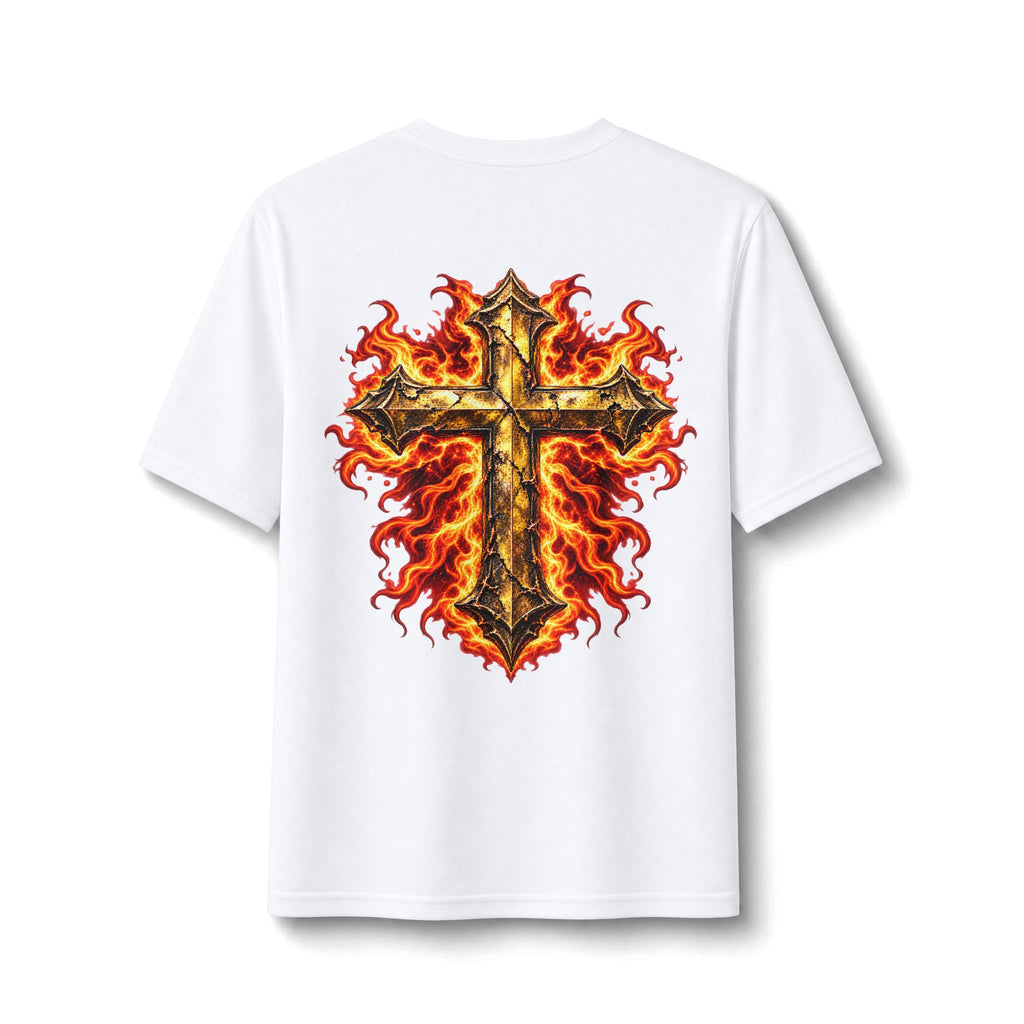 Faith Through The Fire™ JESUS Established 33 AD Front & Back Tee