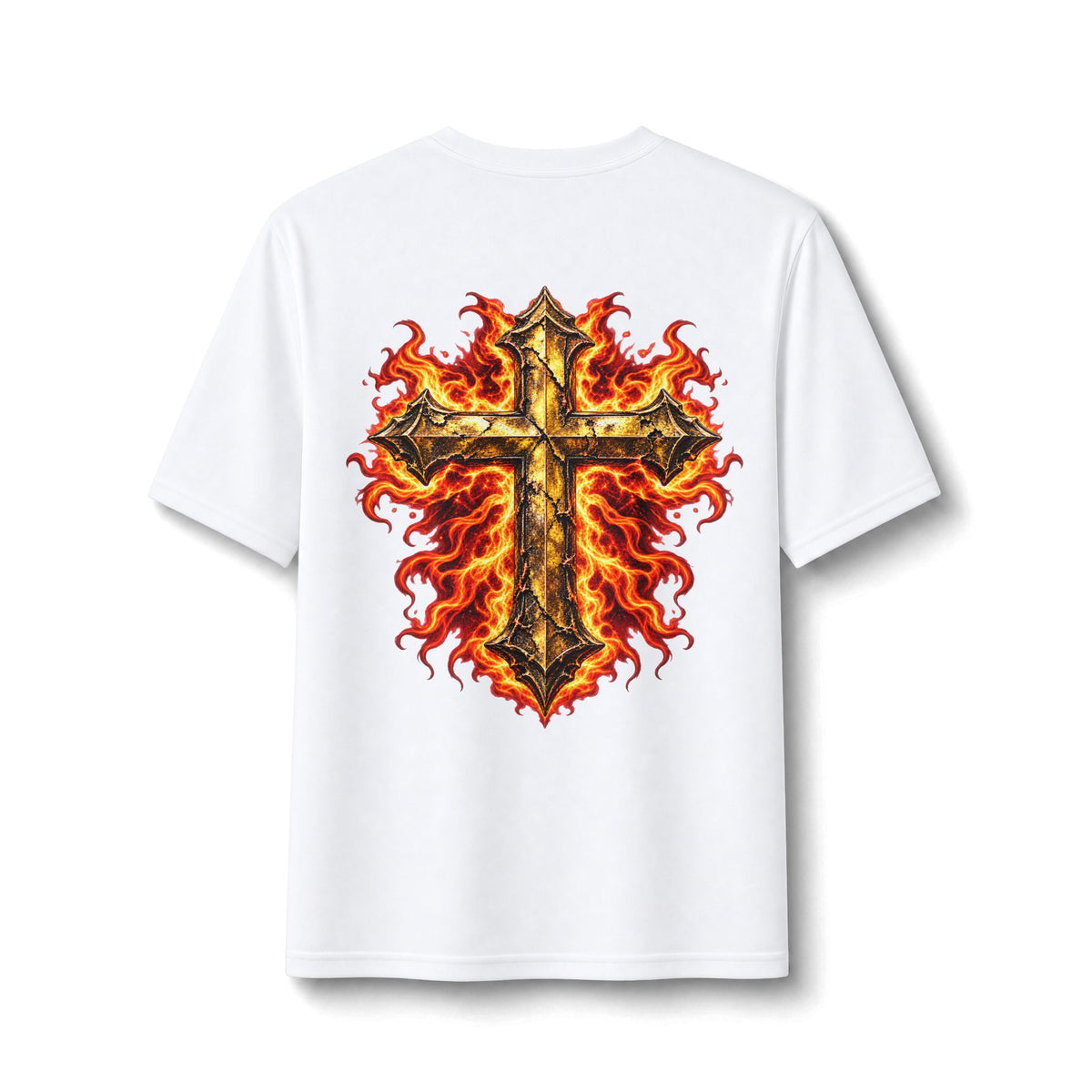 Faith Through The Fire™ JESUS Established 33 AD Front & Back Tee