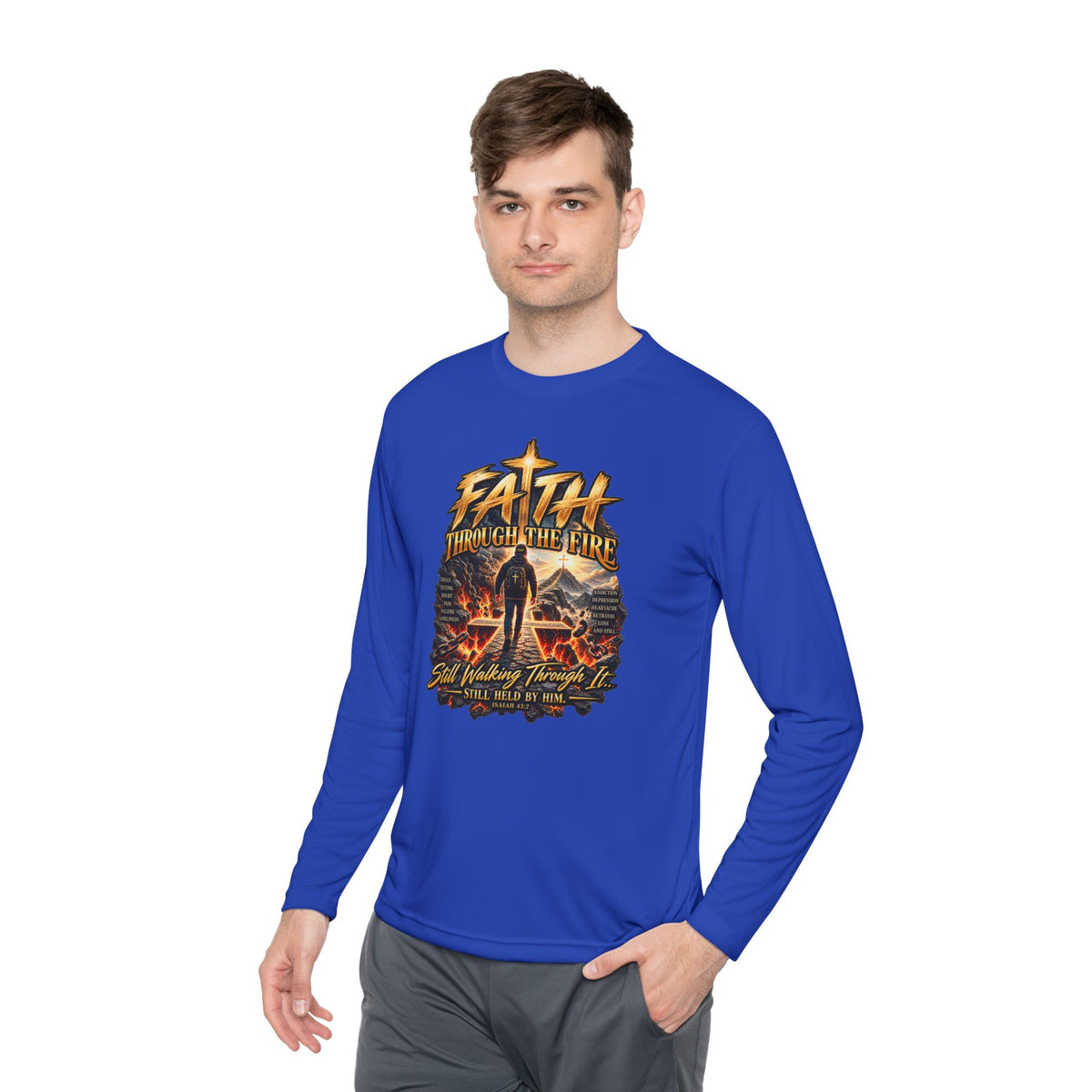 "Through the Fire Long Sleeve Tee – Journey to the Cross"