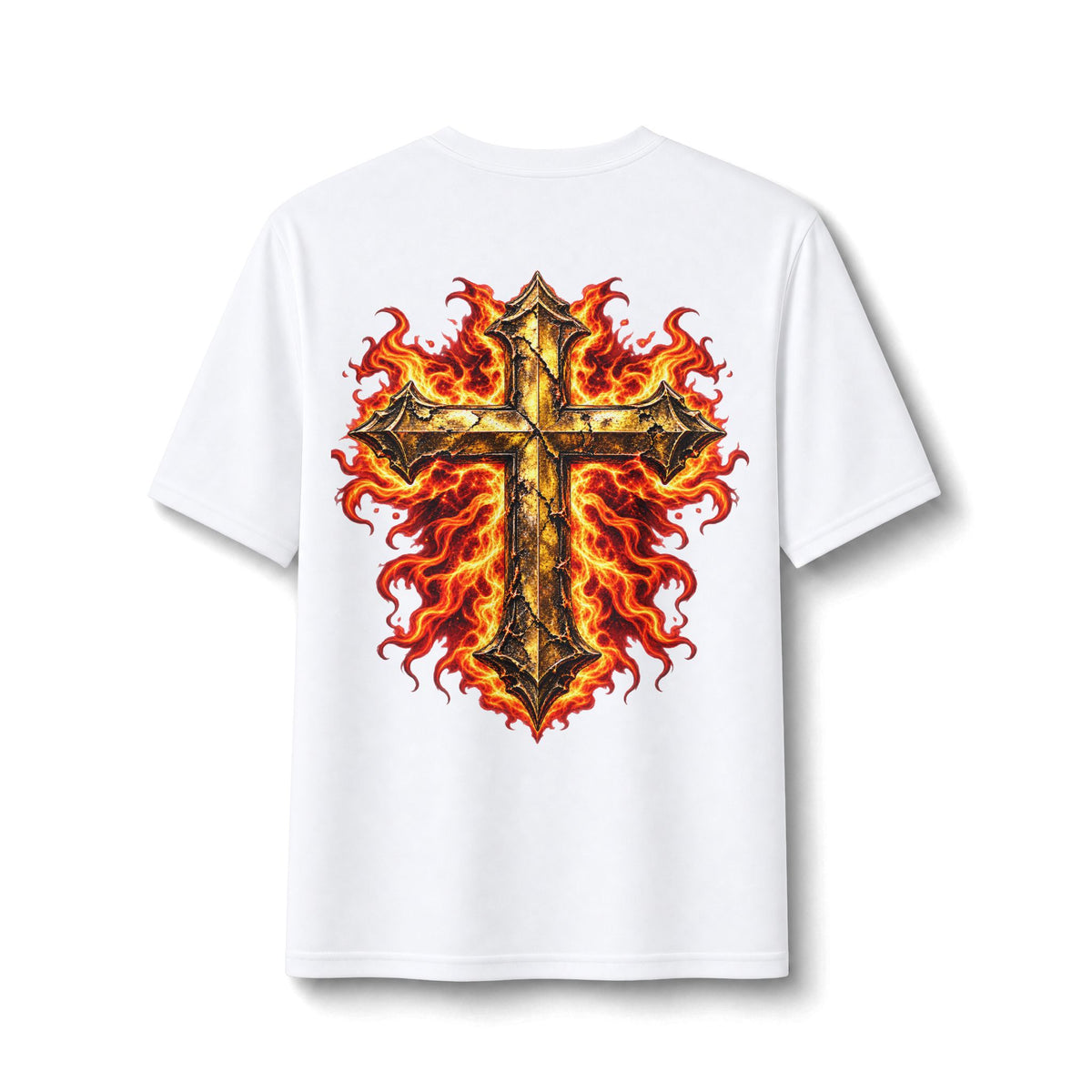 Faith Through The Fire™ JESUS Established 33 AD Front & Back Tee