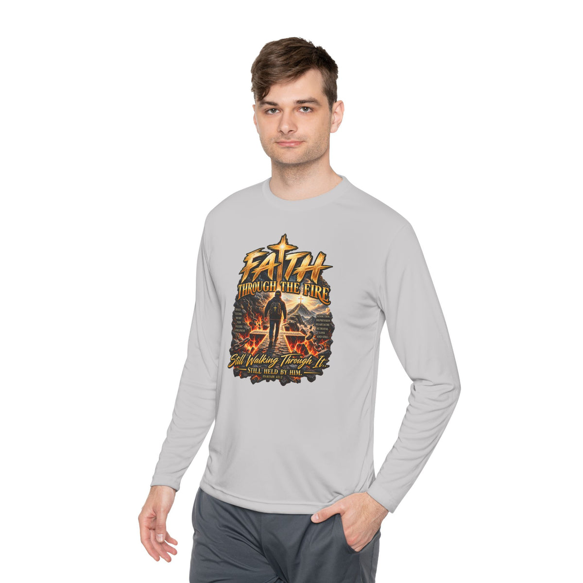 "Through the Fire Long Sleeve Tee – Journey to the Cross"
