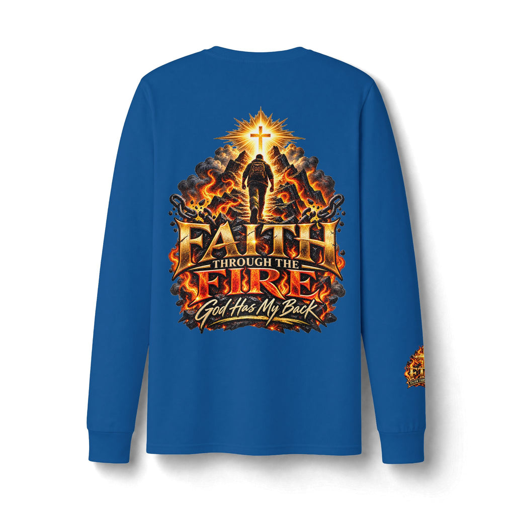Faith Through The Fire™ Long Sleeve Tee – Walking Through It. Edition Dri-Power Long Sleeve T-Shirt