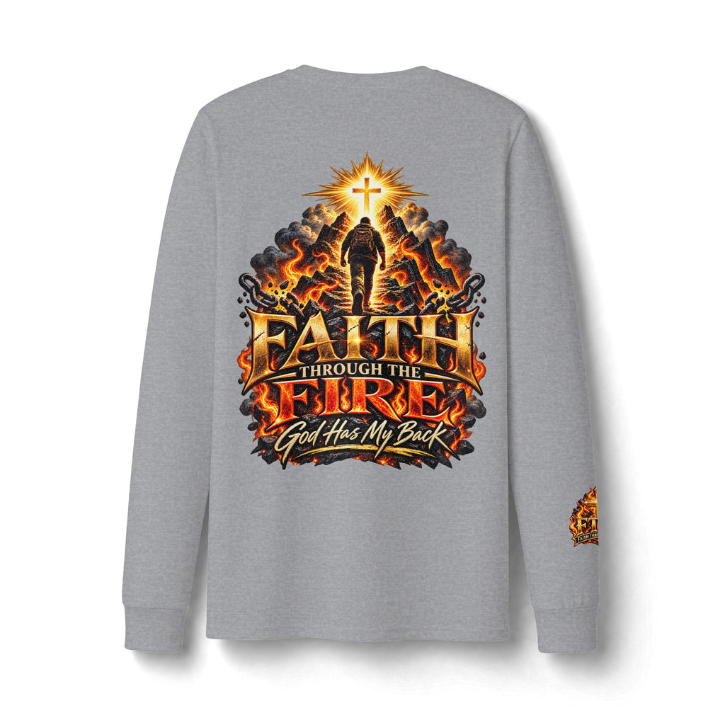 Faith Through The Fire™ Long Sleeve Tee – Walking Through It. Edition Dri-Power Long Sleeve T-Shirt