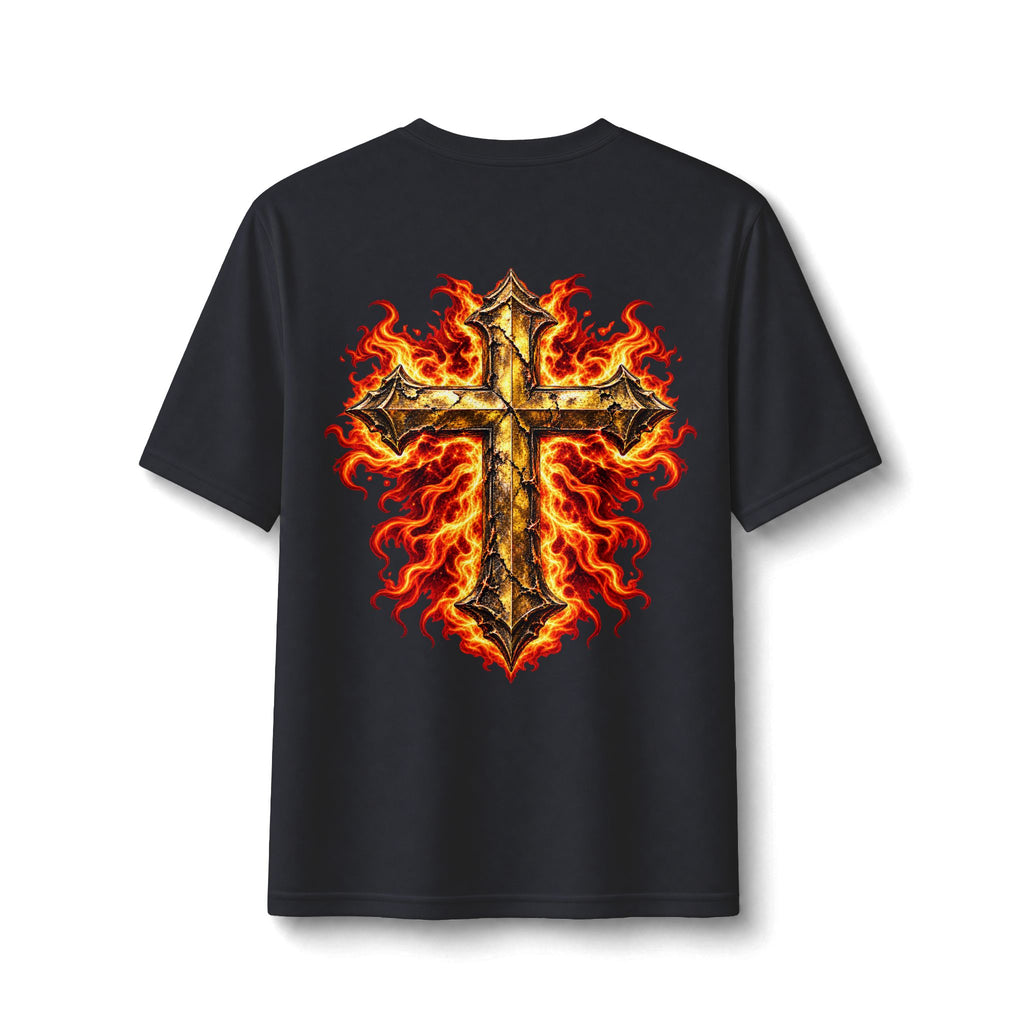 Faith Through The Fire™ JESUS Established 33 AD Front & Back Tee