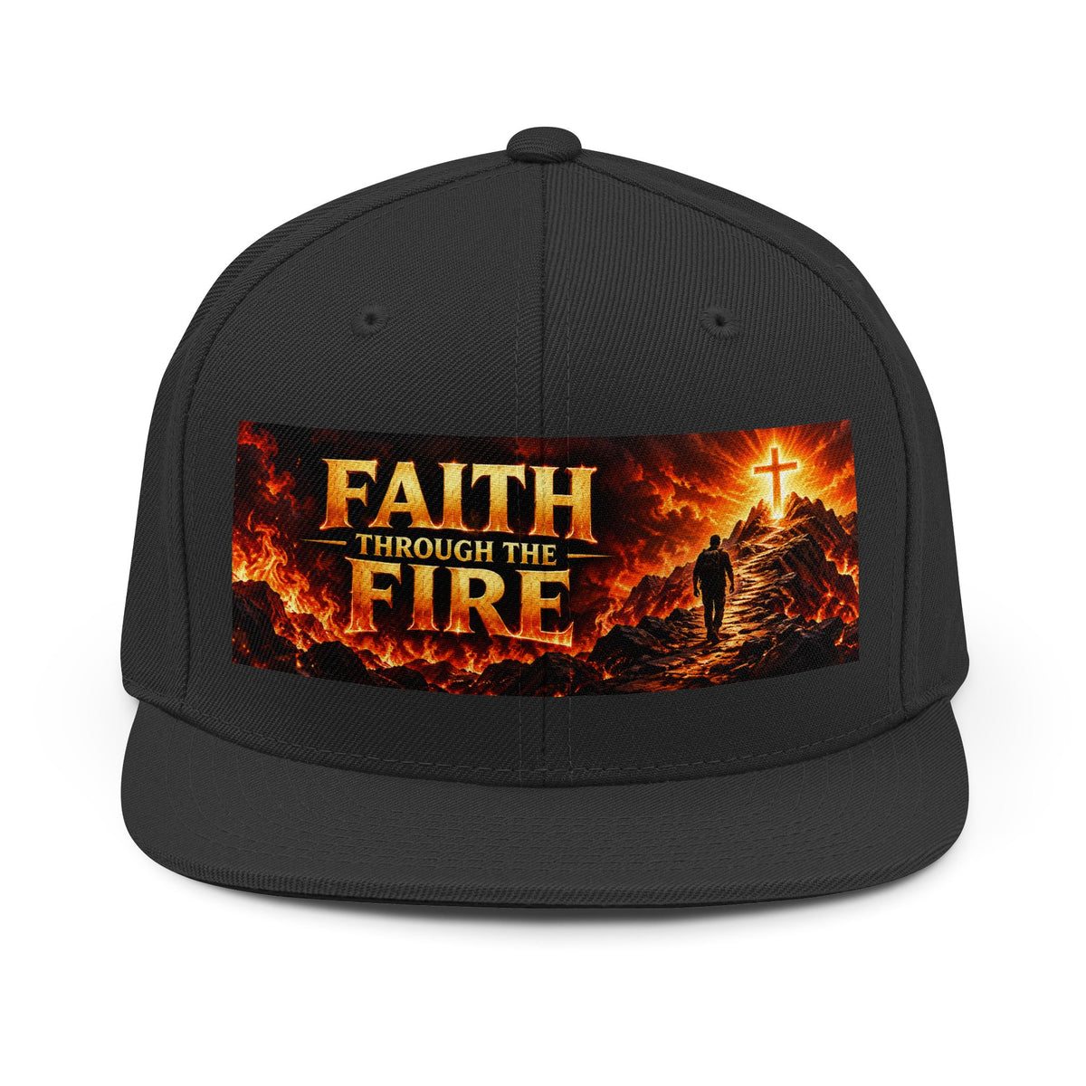 Faith Through The Fire™ Mountain Cross Snapback Hat