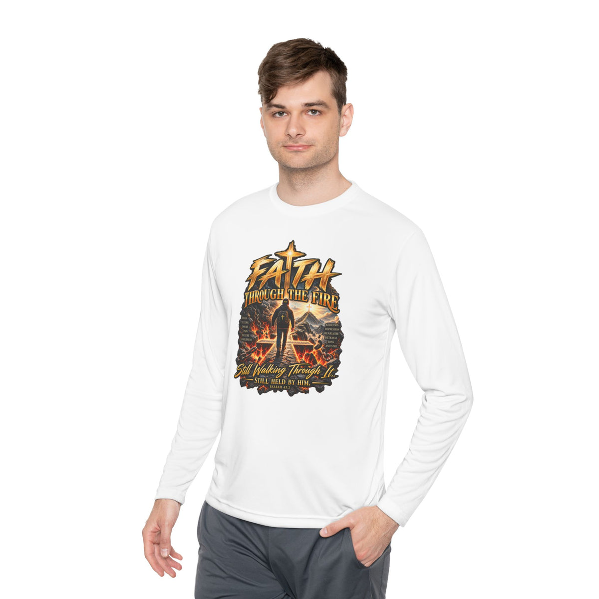 "Through the Fire Long Sleeve Tee – Journey to the Cross"