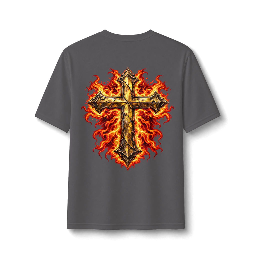 Faith Through The Fire™ JESUS Established 33 AD Front & Back Tee