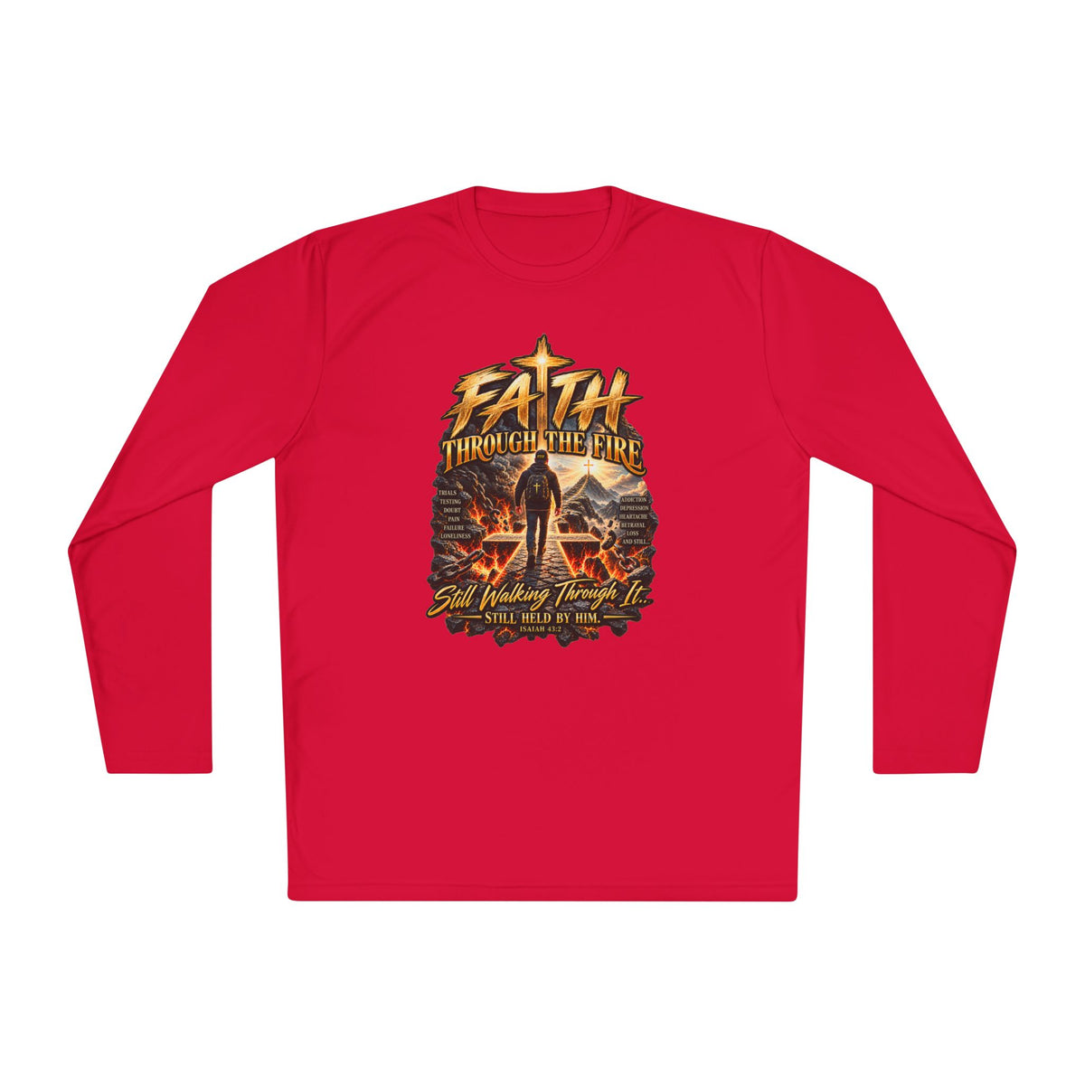 "Through the Fire Long Sleeve Tee – Journey to the Cross"