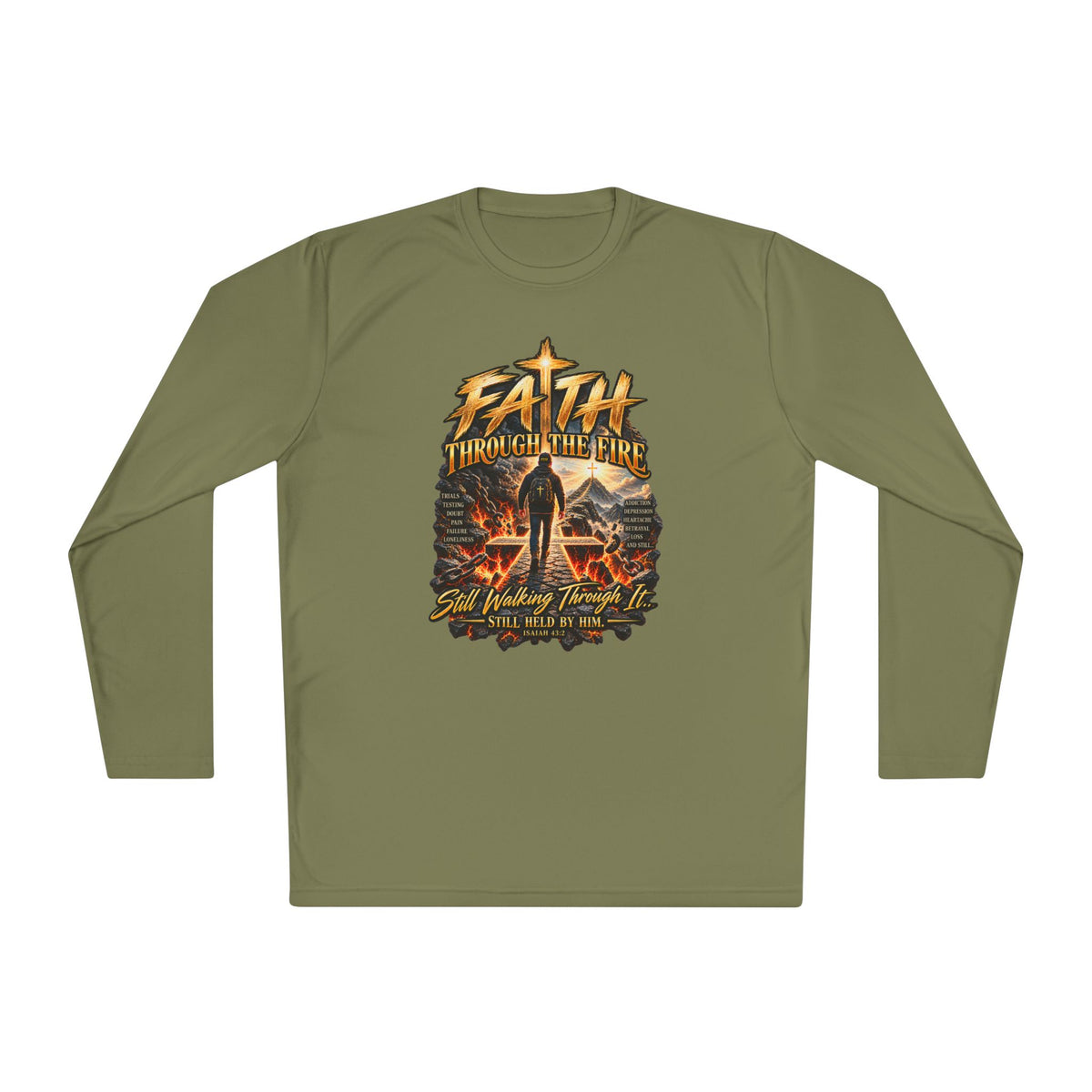 "Through the Fire Long Sleeve Tee – Journey to the Cross"