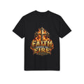 Faith Through The Fire™ Shielded by Faith Tee black & white