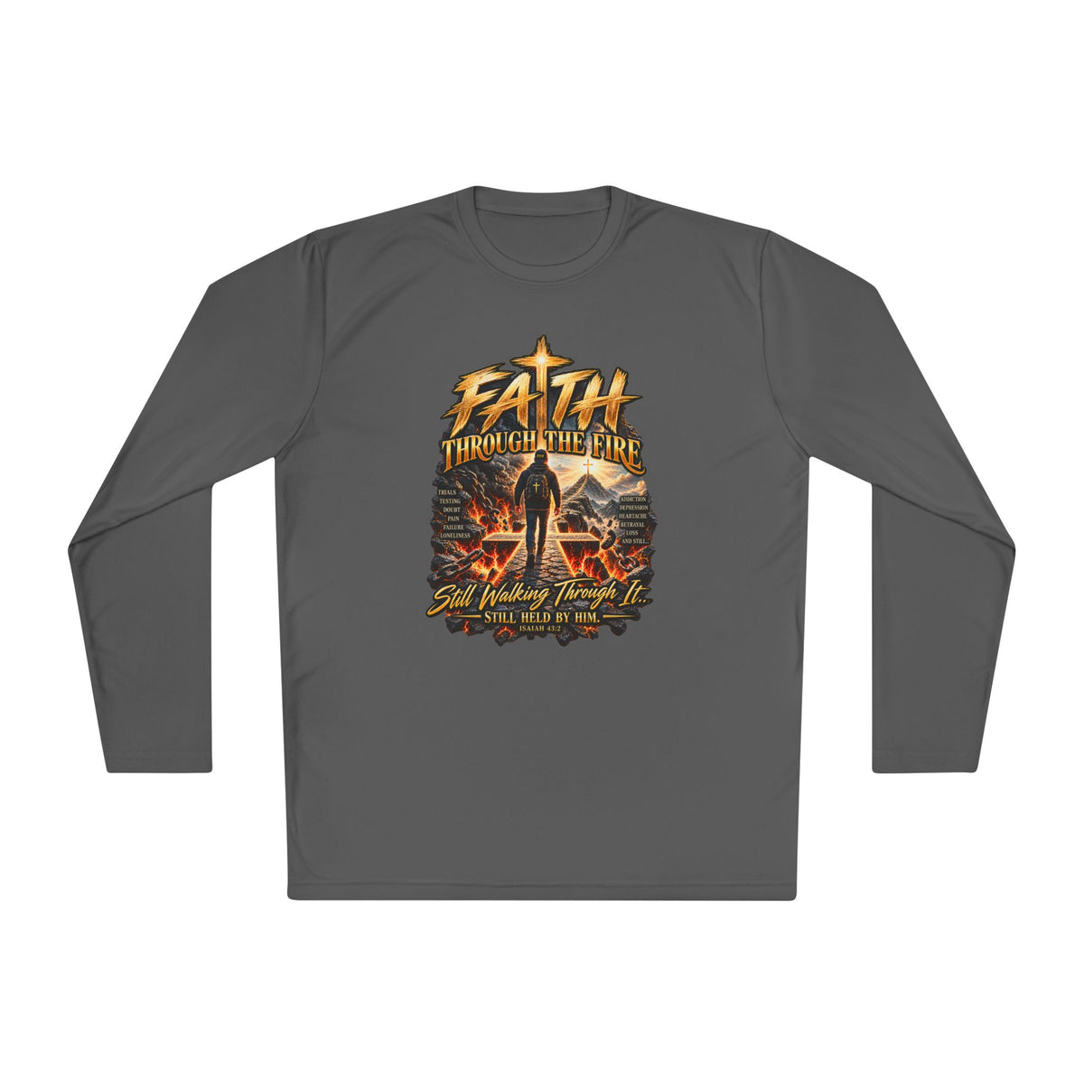 "Through the Fire Long Sleeve Tee – Journey to the Cross"