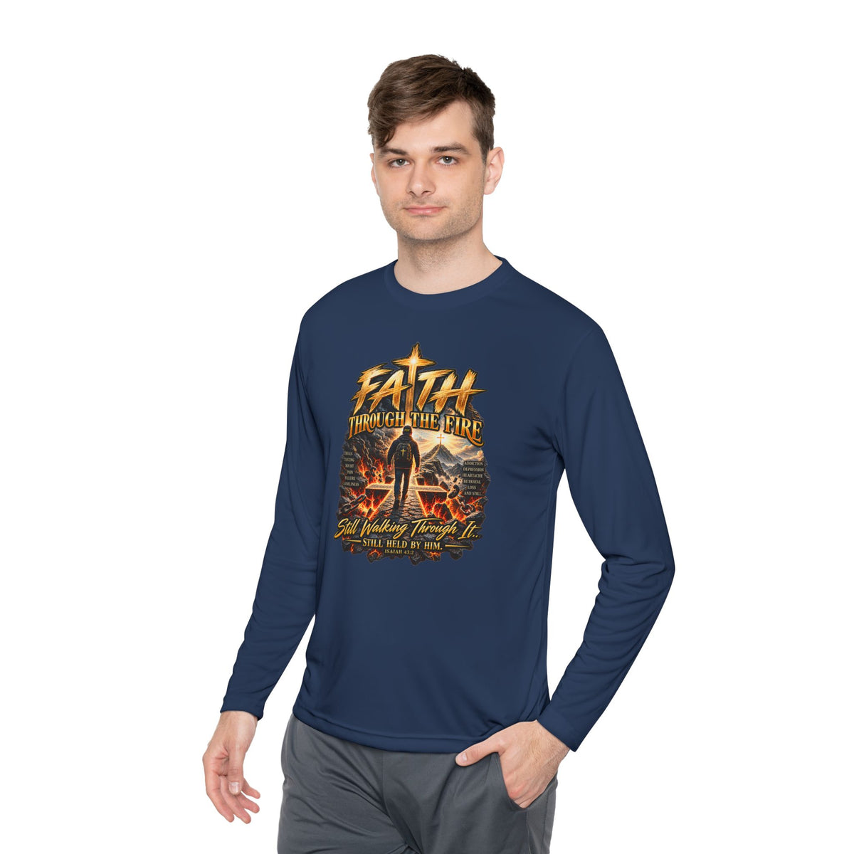 "Through the Fire Long Sleeve Tee – Journey to the Cross"