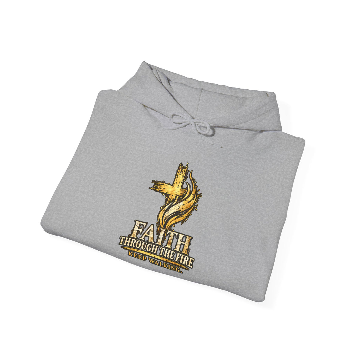 Faith Through The Fire™ “Keep Walking” Christian Hoodie – Isaiah 40:31