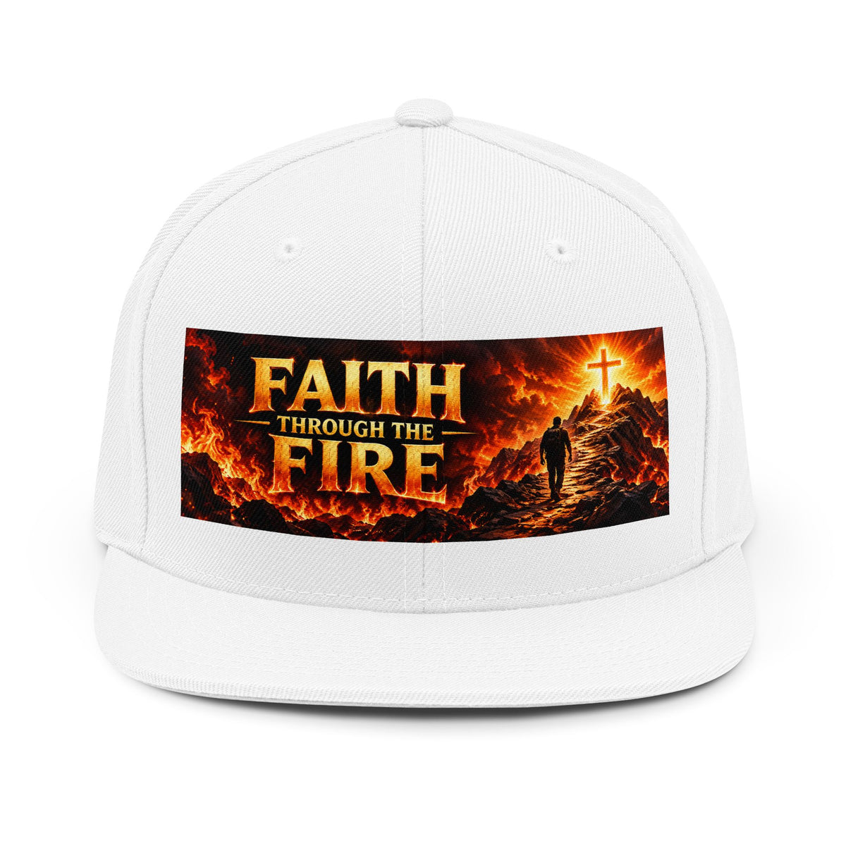 Faith Through The Fire™ Mountain Cross Snapback Hat