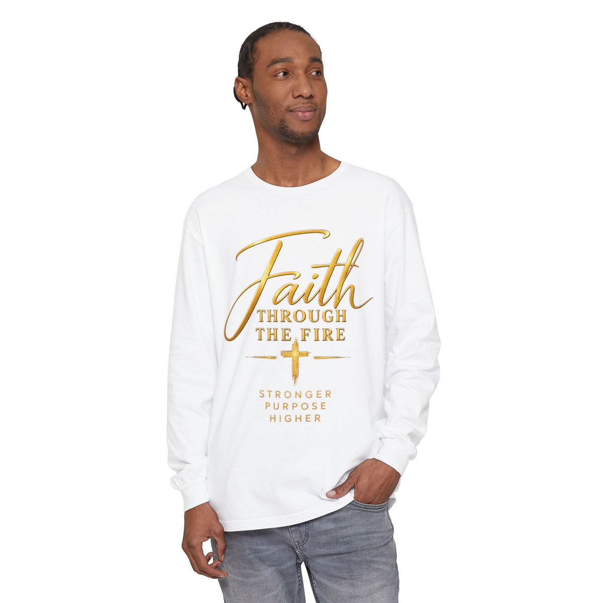 Faith Through The Fire™ Unisex Long Sleeve Shirt – Men’s & Women’s Christian Faith Tee
