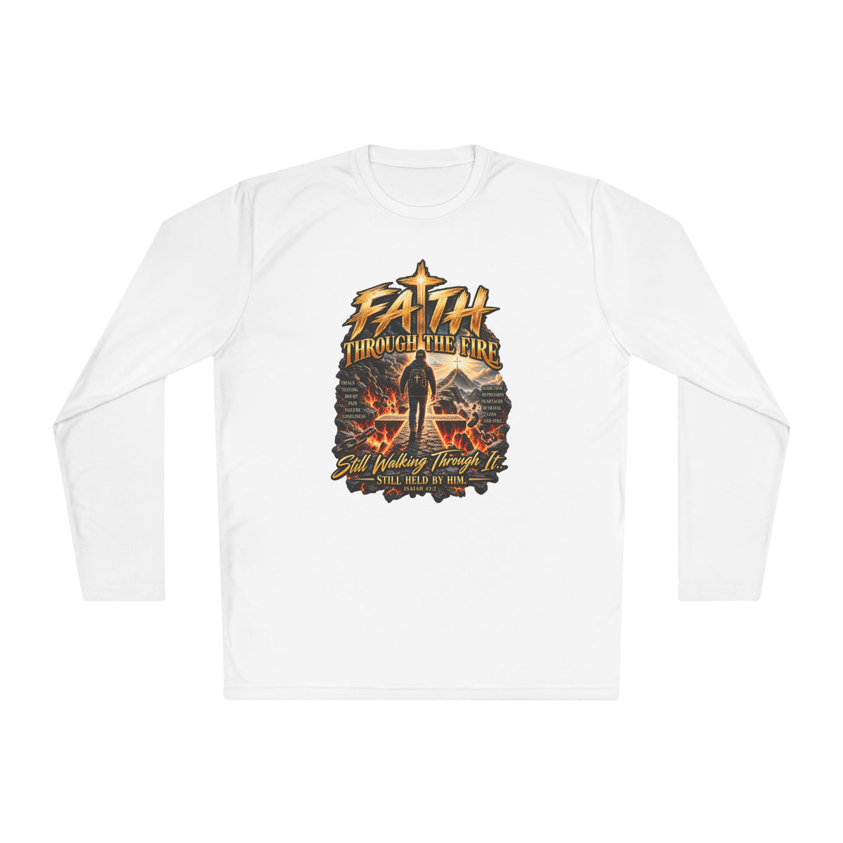 "Through the Fire Long Sleeve Tee – Journey to the Cross"