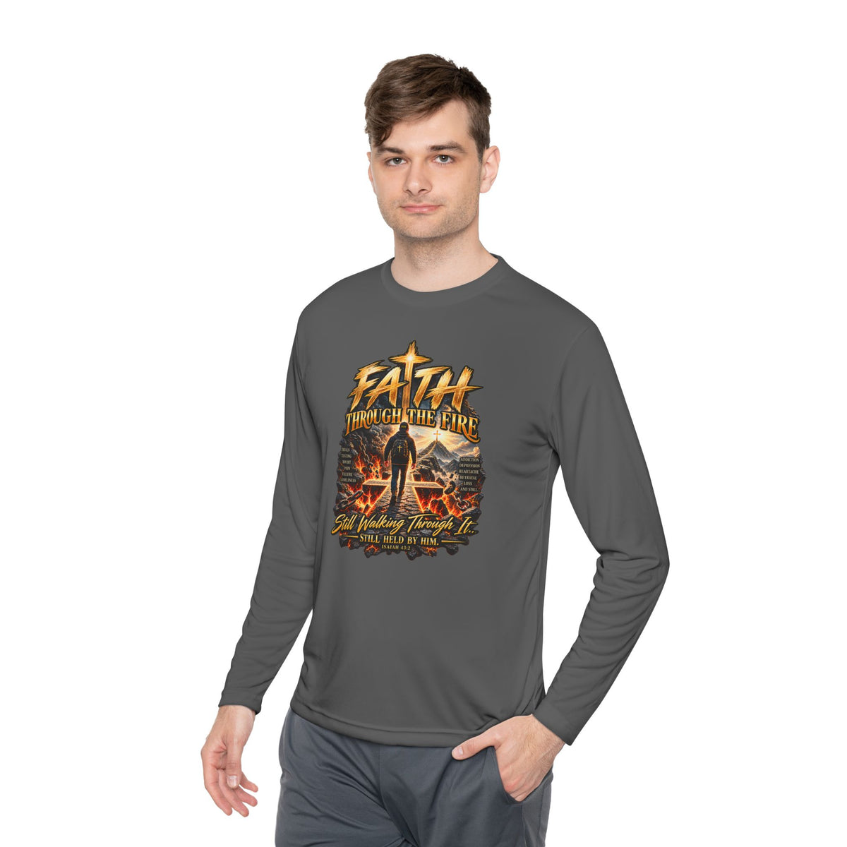 "Through the Fire Long Sleeve Tee – Journey to the Cross"