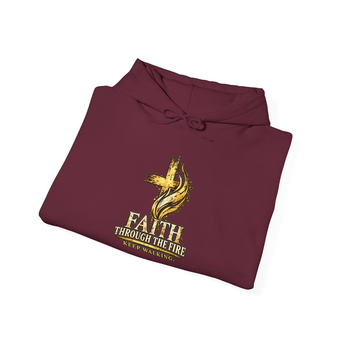 Faith Through The Fire™ “Keep Walking” Christian Hoodie – Isaiah 40:31