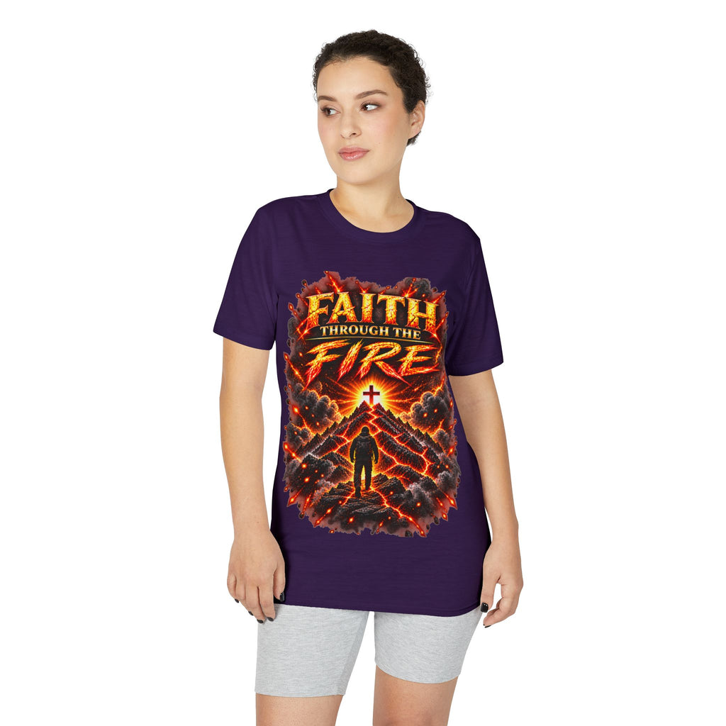 Front & Back: Faith Through The Fire™ Mountain Journey performance Tee Front & Back
