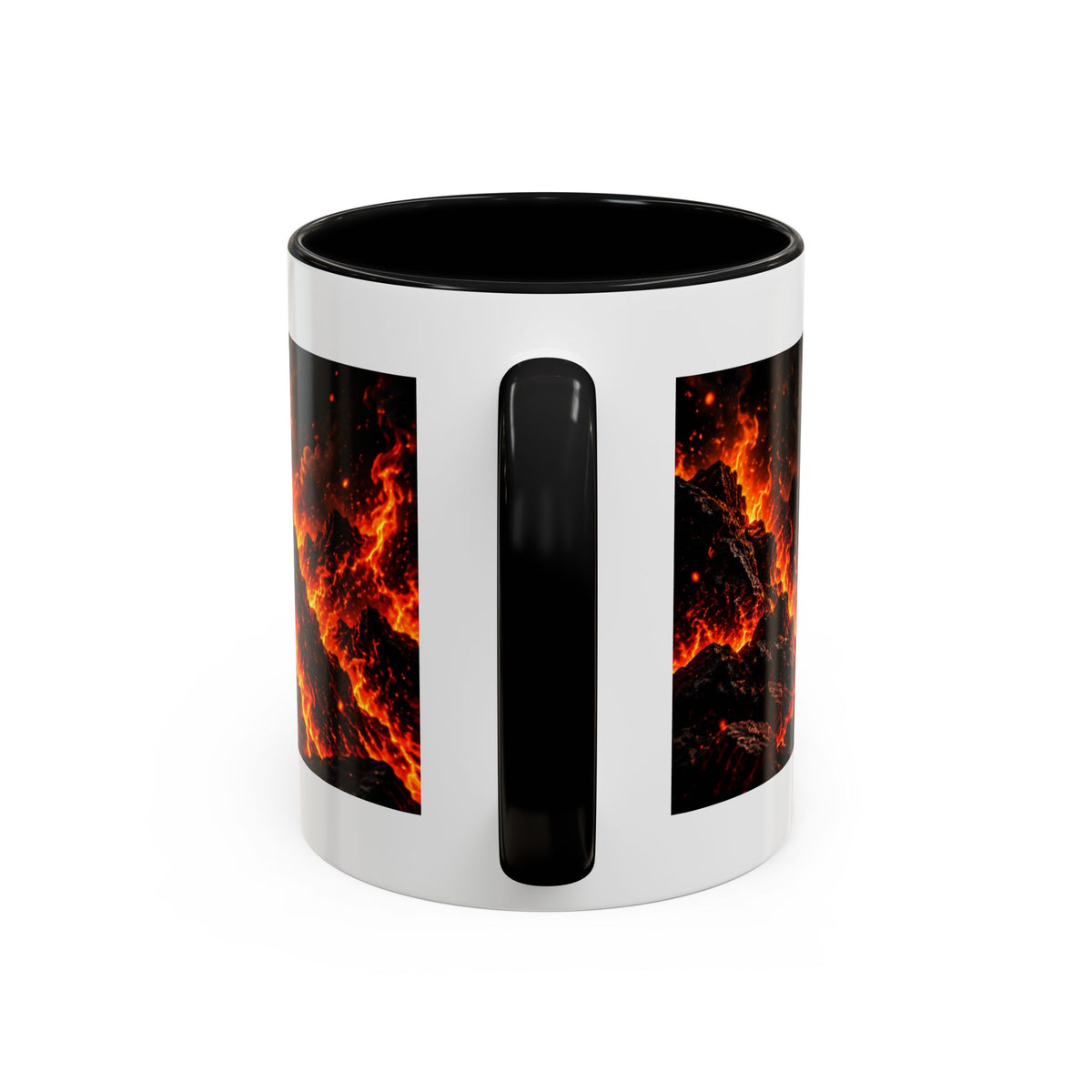 Faith Through The Fire Black Mug
