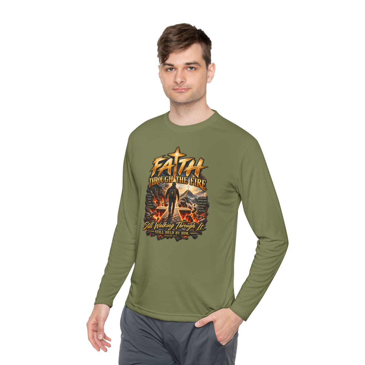 "Through the Fire Long Sleeve Tee – Journey to the Cross"