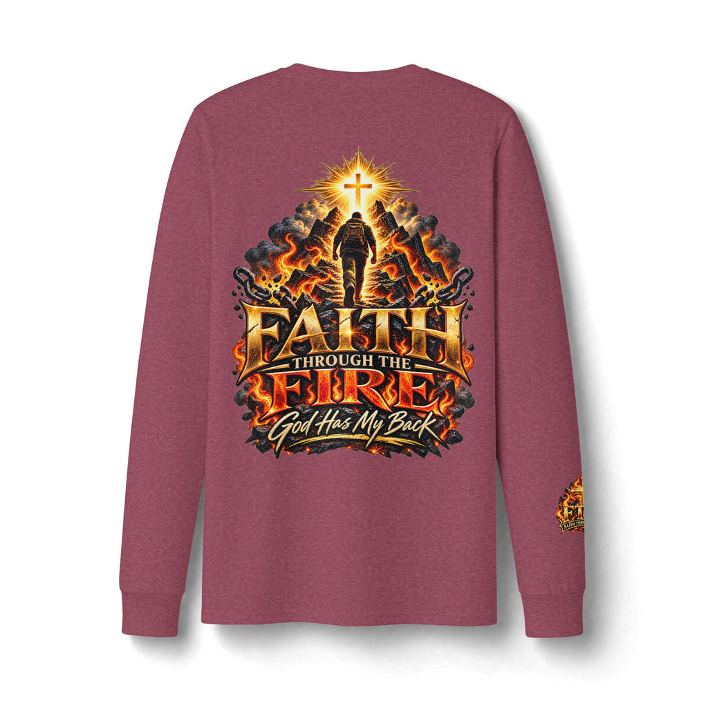 Faith Through The Fire™ Long Sleeve Tee – Walking Through It. Edition Dri-Power Long Sleeve T-Shirt