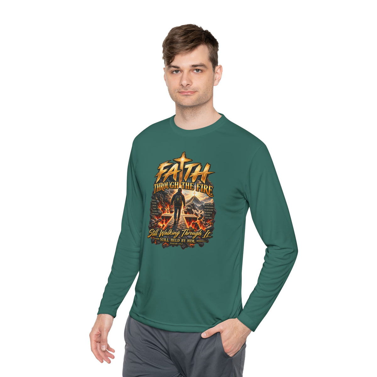 "Through the Fire Long Sleeve Tee – Journey to the Cross"