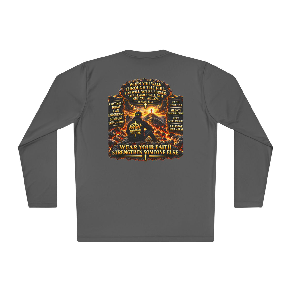 "Through the Fire Long Sleeve Tee – Journey to the Cross"
